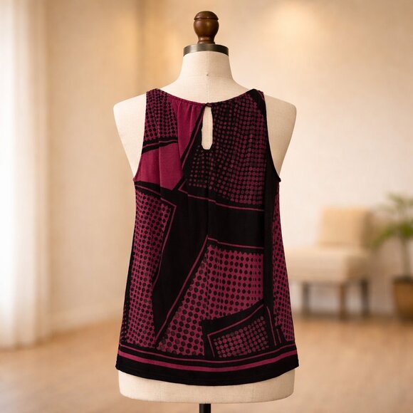 Apt. 9 Magenta and Black Tank Top Size S - Picture 2 of 6